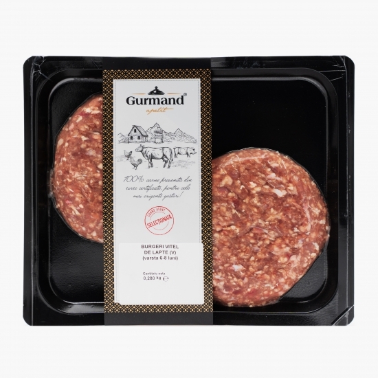 Burgeri din carne vițel de lapte 0.28kg