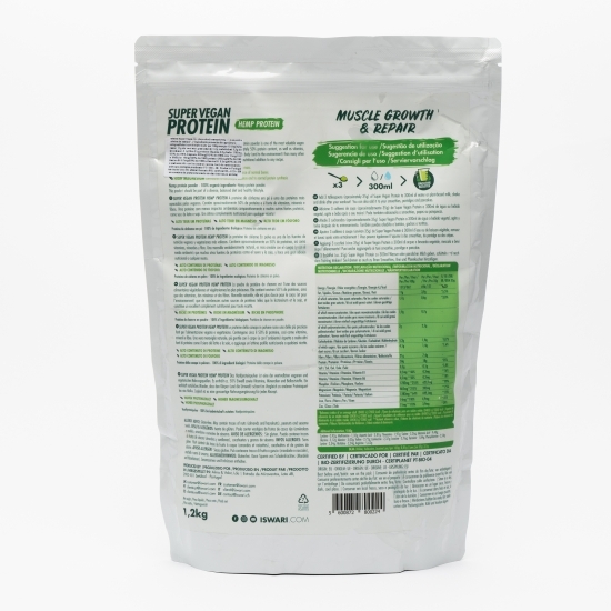 Proteină super vegan eco (după efort) cânepă 1200g