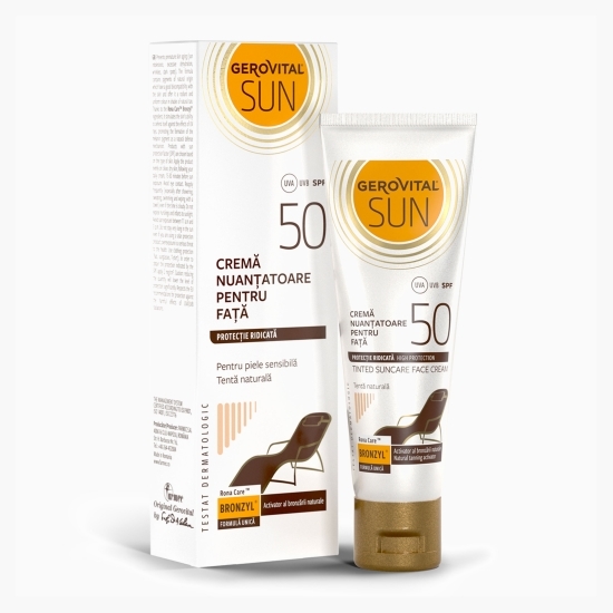 Cremă nuanțatoare pentru față Sun SPF 50, 50ml