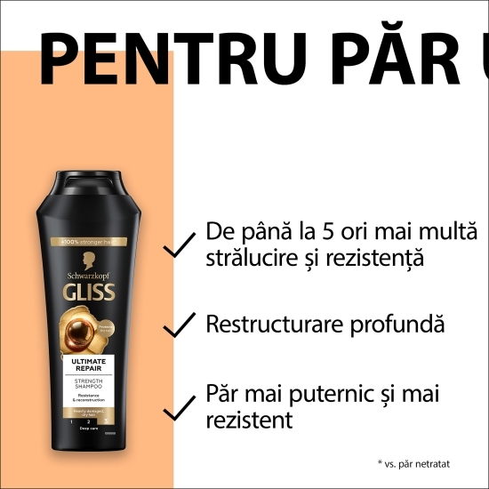 Șampon pentru păr uscat și extrem de degradat Ultimate Repair 0.25l