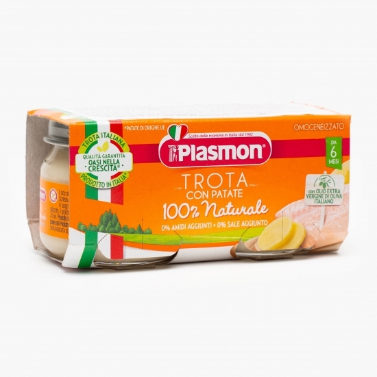 Piure omogenizat din păstrăv cu legume, +6 luni, 2x80g