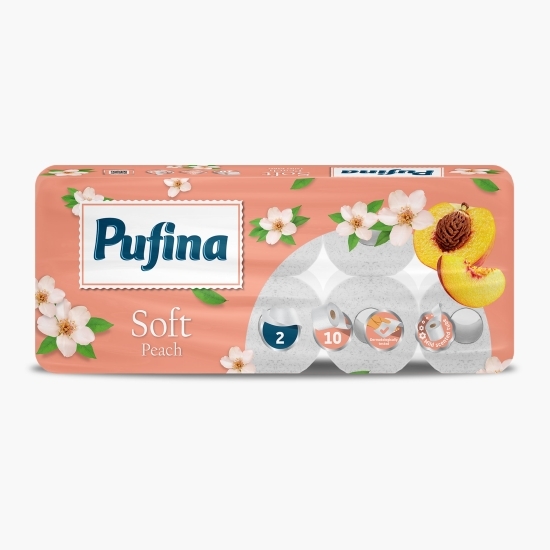 Hârtie igienică Soft Piersică, 2 straturi, 10 role