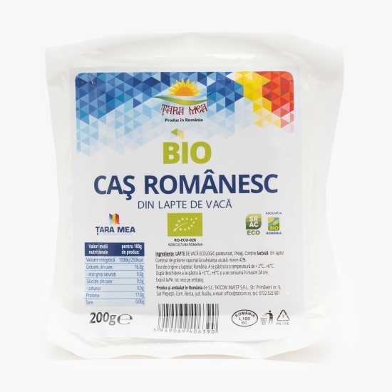 Caș românesc eco din lapte de vacă 200g