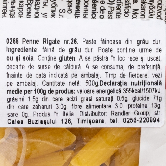 Paste Penne Rigate 500g