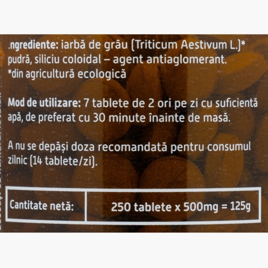 Iarbă de grâu eco, 250 tablete