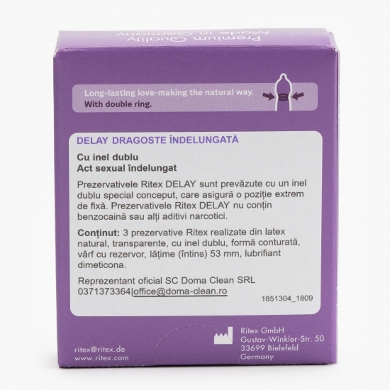 Prezervative Delay Natural Endurance 3 buc