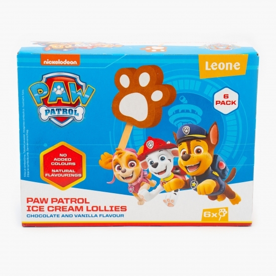 Înghețată pe băț cu ciocolată și vanilie Paw Patrol 6x60ml