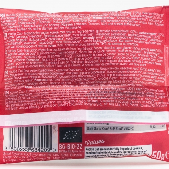 Fursec eco cu ciocolată albă și fructe de pădure fără gluten 50g