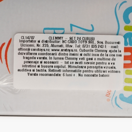 Set Soft Clemmy cu 24 cuburi, 6-36 luni