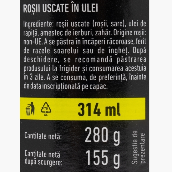 Roșii uscate în ulei 280g