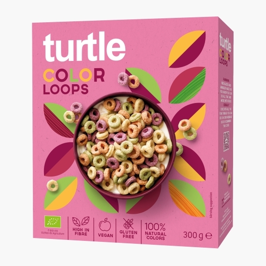 Cereale inele colorate eco, fără gluten 300g