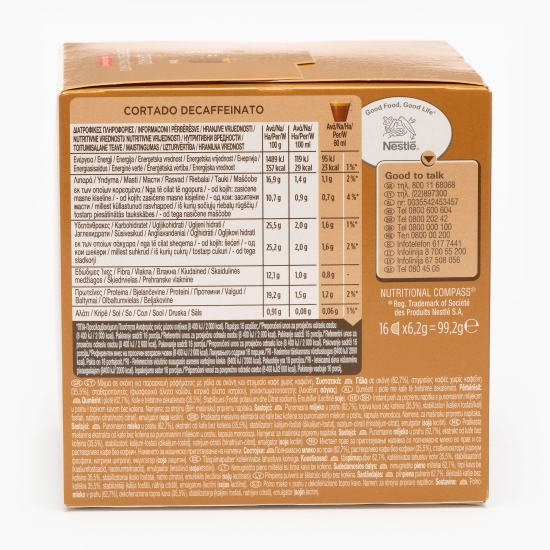 Espresso Macchiato Decaffeinato Cortado 16 băuturi 99.2g, capsule cafea 