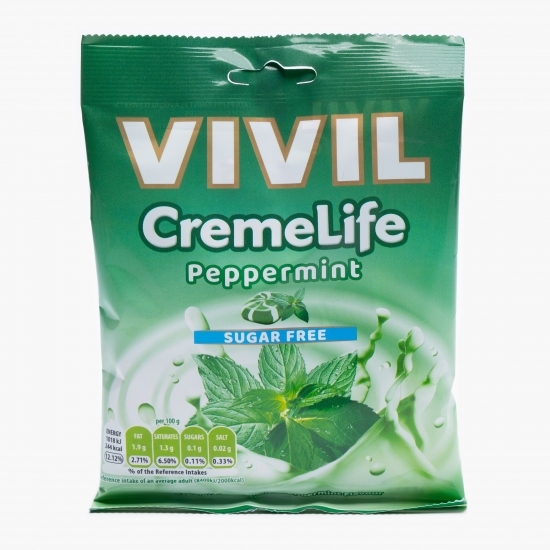 Bomboane Creme Life mentă fără zahăr 60g