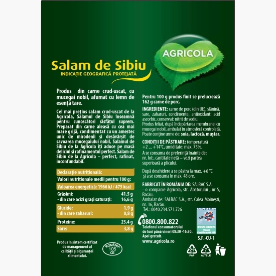 Salam de Sibiu, feliat 120g