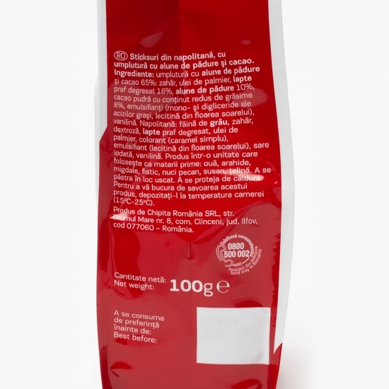 Mini sticks cu cremă de cacao și alune 100g