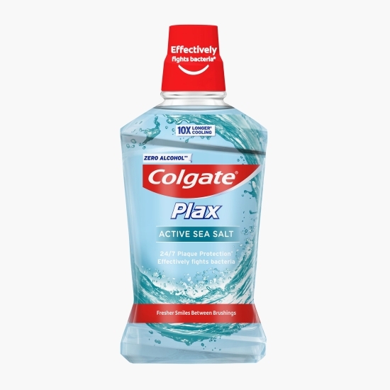 Apă de gură fără alcool, Plax Active Sea Salt, 0.5l