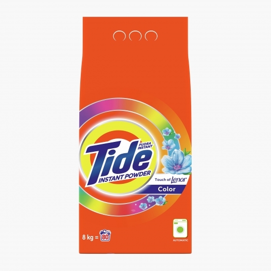 Detergent de rufe pudră automat Touch of Lenor color 80 spălări, 8kg