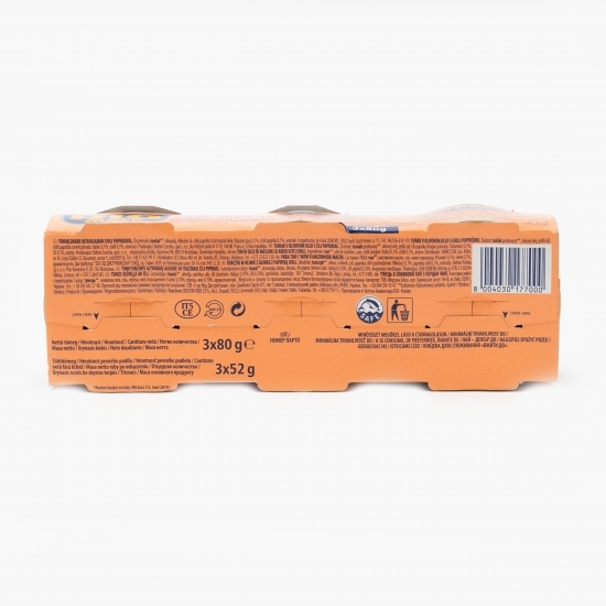Ton în ulei de măsline cu ardei iute (chili) 3x80g