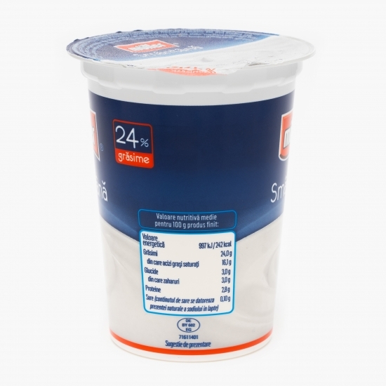 Smântână 24% grăsime 375g