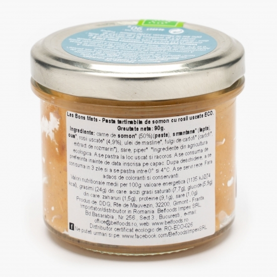 Pastă tartinabilă de somon cu roșii uscate la soare eco 90g