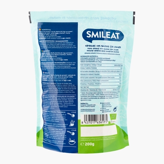 Cereale fără gluten eco cu quinoa, +6 luni, 200g