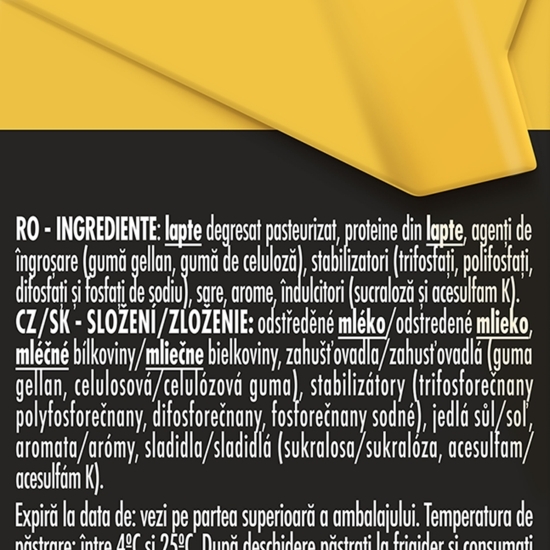 Băutură UHT din lapte cu gust de vanilie, bogată în proteine, 0.25l