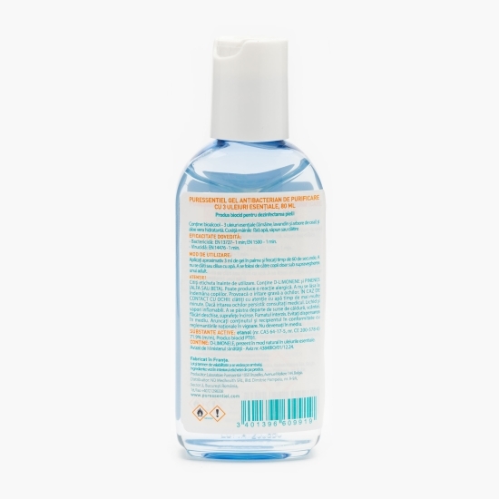 Gel antibacterian de purificare cu 3 uleiuri esențiale 80ml