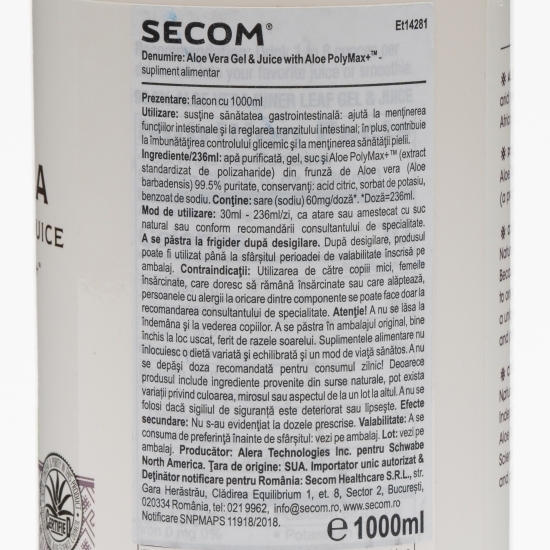 Gel și suc aloe vera 1000ml