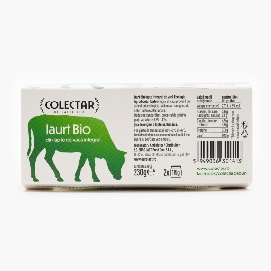 Iaurt eco 3.5%-4.1% grăsime, 2x115g