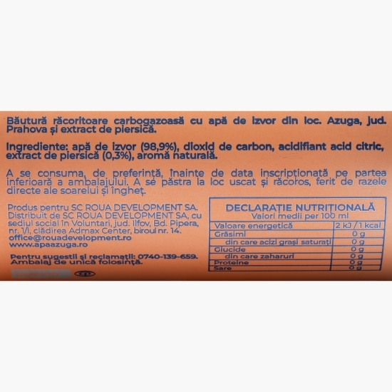 Apă carbogazoasă Sparks, cu extract natural de piersică, 0.33l