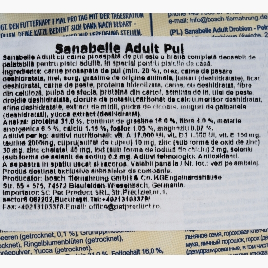 Hrană uscată pentru pisici adult, 400g, cu pui 