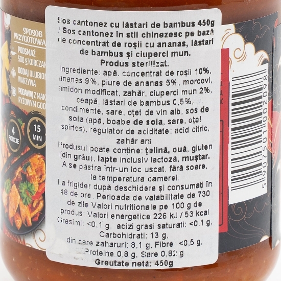 Sos cantonez cu lăstari de bambus 450g
