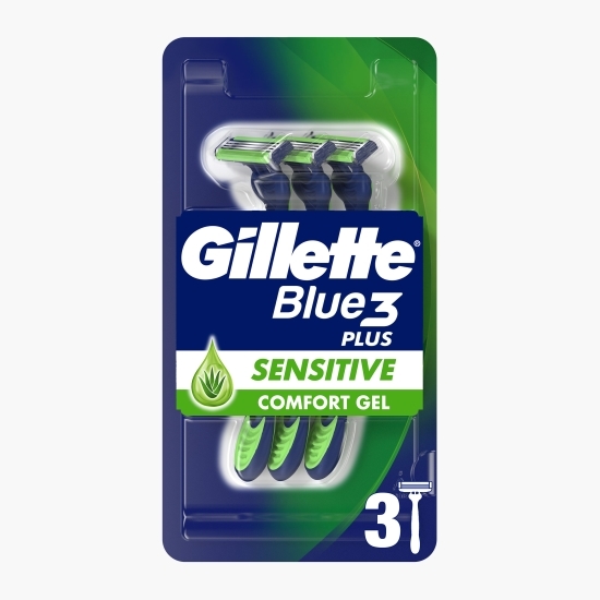 Aparat de ras de unică folosință Blue3 Plus Sensitive, 3 buc