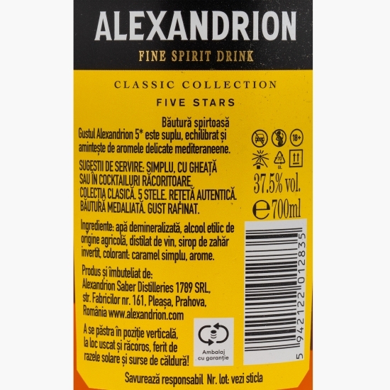 Băutură spirtoasă 5* 37.5% alc. 0.7l