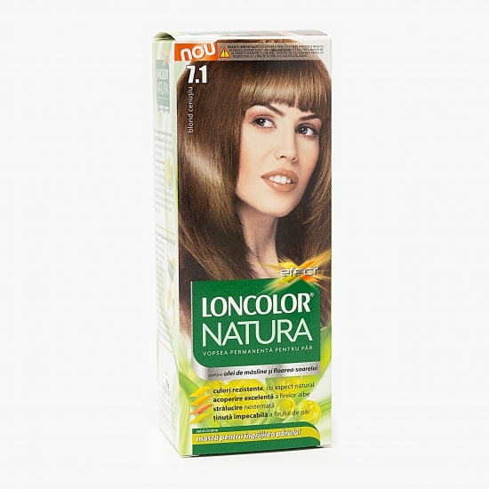 Vopsea permanentă pentru păr Natura 7.1 Blond cenușiu 100ml