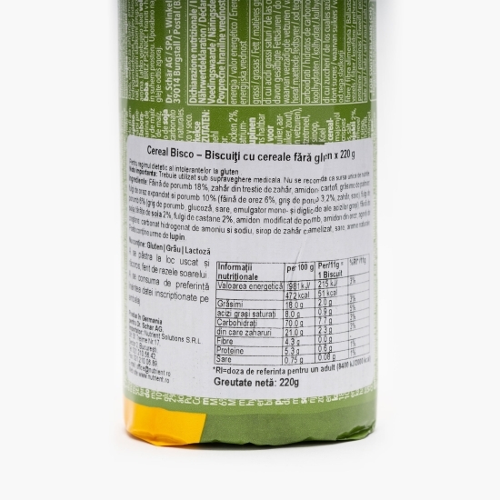Biscuiți crocanți fără gluten Cereal Bisco 220g