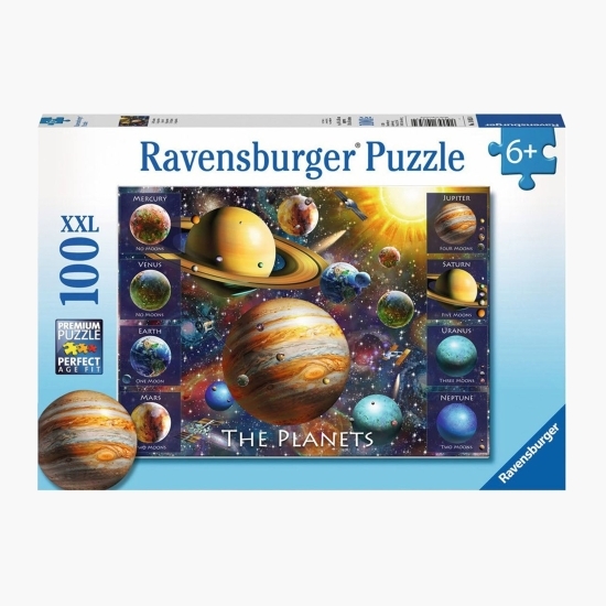 Puzzle Planete, 100 piese, 6+ ani