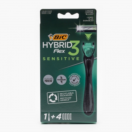 Aparat de ras Hybrid Flex 3 lame Sensitive 4 buc