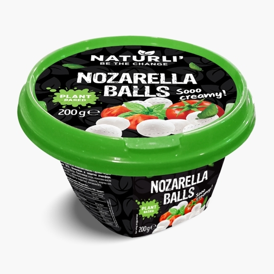 Biluțe din alternativă vegetală de mozzarella pe bază de cocos Nozarella, 200g