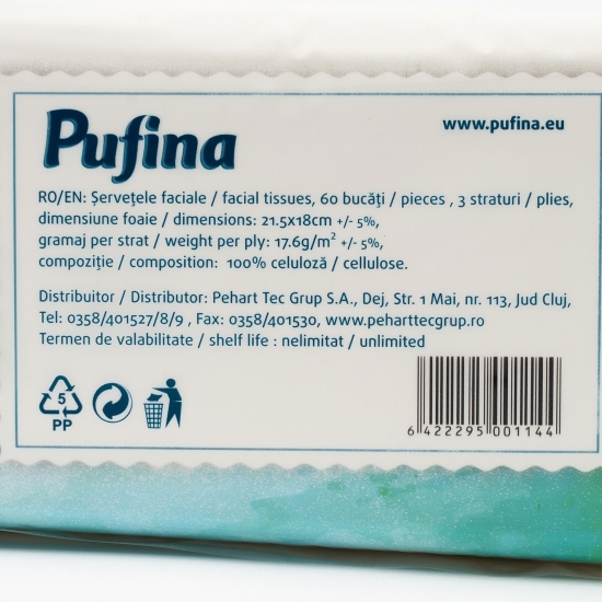 Șervețele faciale travel pack 3 straturi 60 buc
