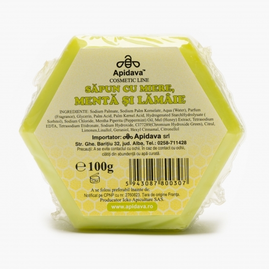 Săpun cu miere, mentă și lămâie 100g