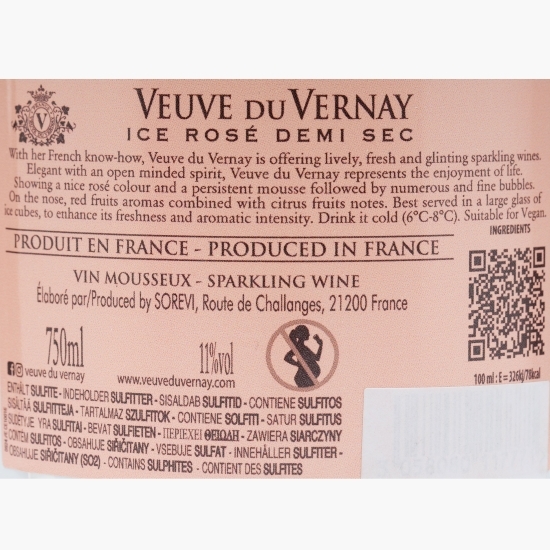 Vin spumant rose demisec Ice, 11%, 0.75l
