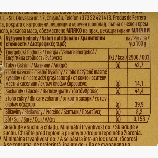 Praline acoperite cu alune și ciocolată cu lapte cu alună întreagă în interior 212.5g