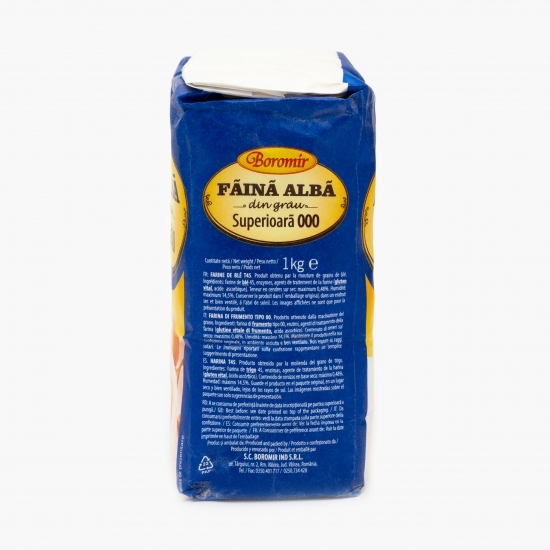 Făină albă din grâu superioară 000, 1kg