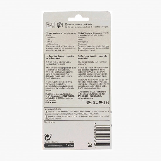 Aparat pentru toaletă Aqua green 2x40g