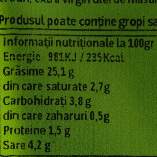 Mix măsline Kalamata fără sâmburi și măsline verzi fără sâmburi, cu ierburi 70g