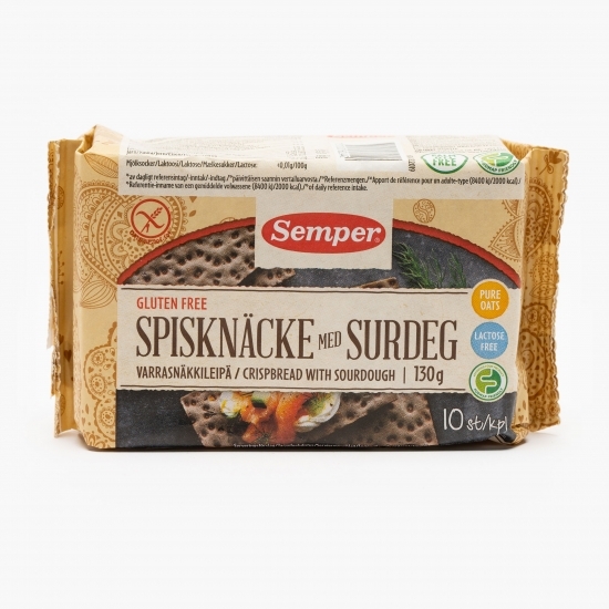Pâine subțire crocantă cu ovăz și maia, fără gluten 130g