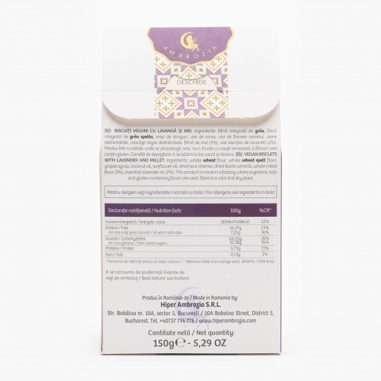 Biscuiți lavandă & mei 150g