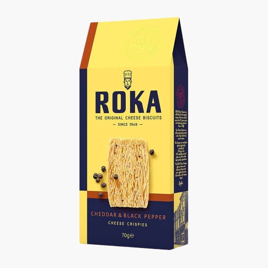 Biscuiți crocanți cu cheddar și piper 70g
