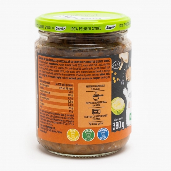 Mâncare de varză cu ciuperci pleurotus 380g